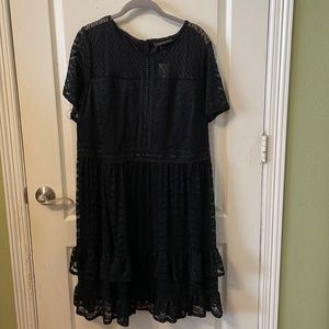 Stunning black lace Lane Bryant dress. NWT